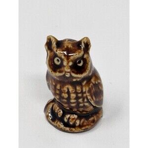 Wade England Porcelain Figurines Brown Owl Whimsies Mini Stamped